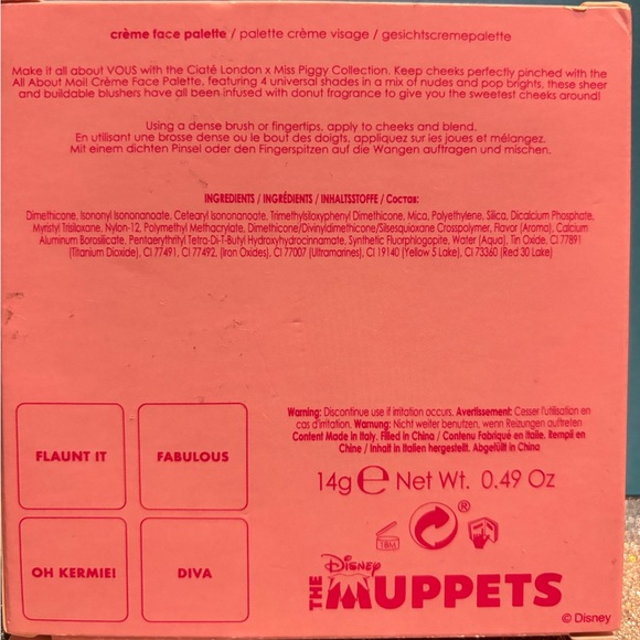 BNIB! Ciate London Miss Piggy Collection Crème Face Palette in All About MOI! - Picture 5 of 9